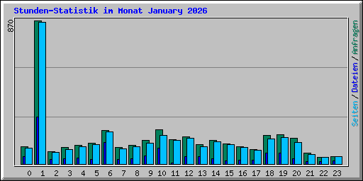 Stunden-Statistik im Monat January 2026